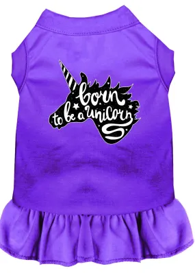 Born To Be A Unicorn Screen Print Dog Dress Purple Xl (16)
