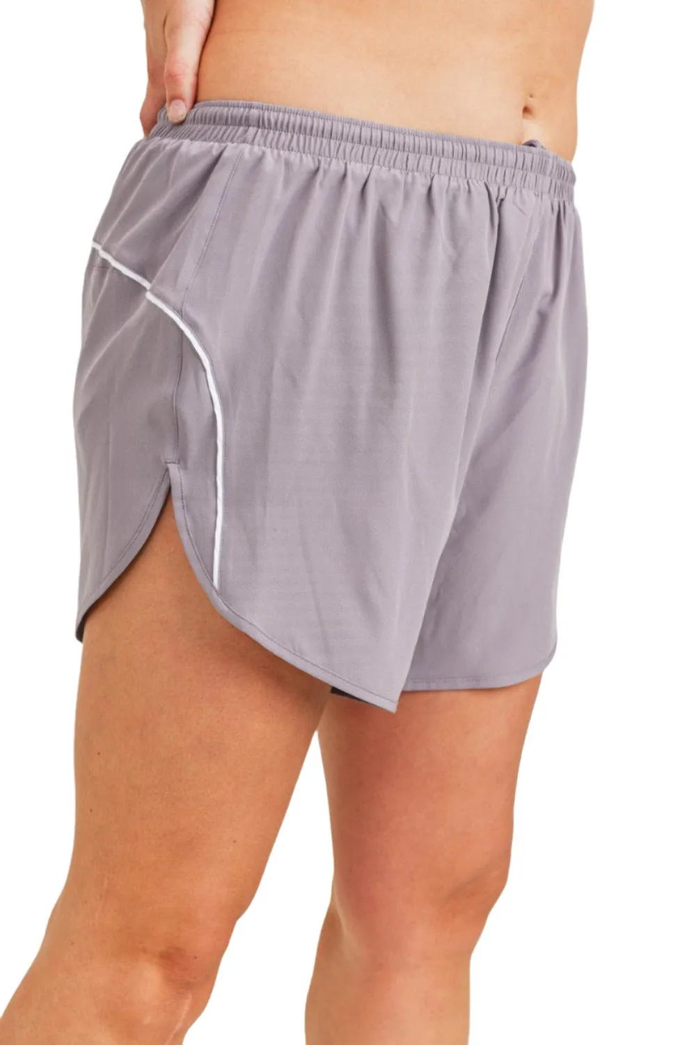 Mono B Striped Detail Active Dolphin Shorts AP2005 and Plus