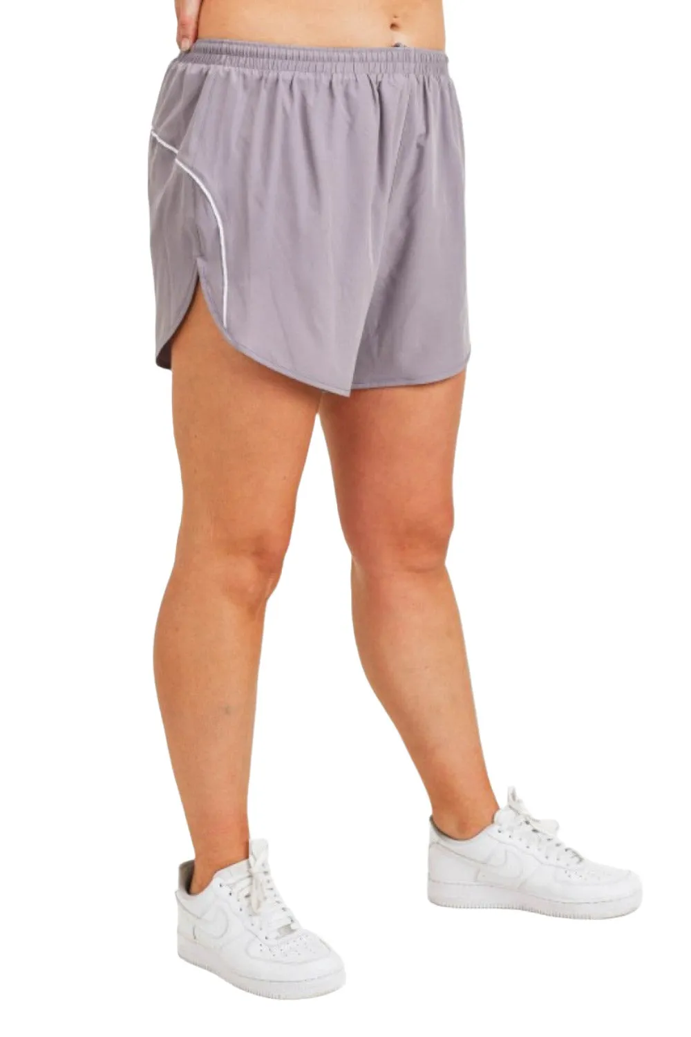 Mono B Striped Detail Active Dolphin Shorts AP2005 and Plus