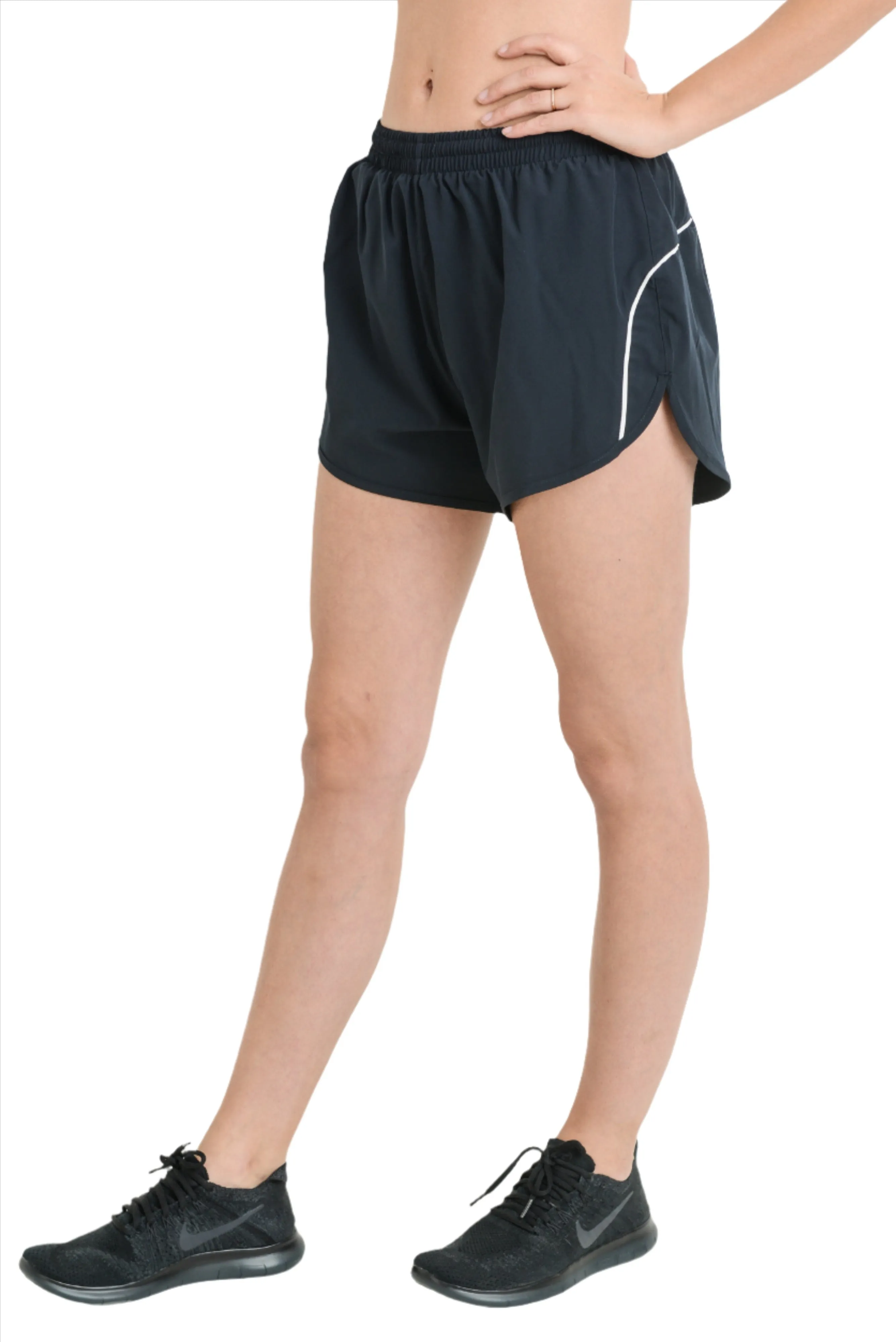 Mono B Striped Detail Active Dolphin Shorts AP2005 and Plus