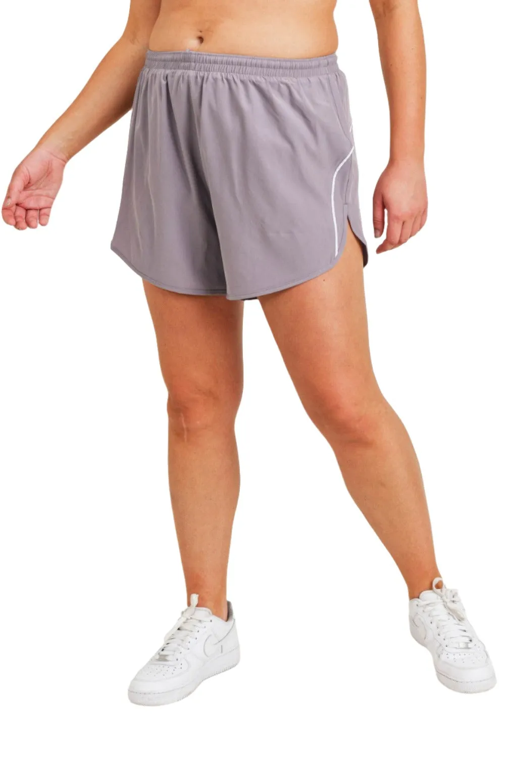 Mono B Striped Detail Active Dolphin Shorts AP2005 and Plus
